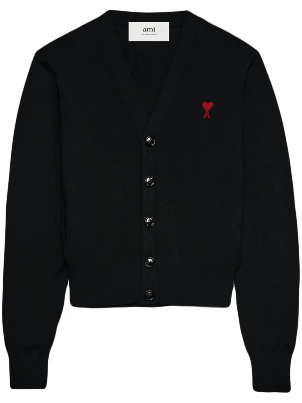 AMI Paris Ami de Coeur vest Zwart