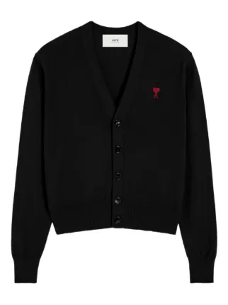 AMI Paris Ami De Coeur カーディガン | ブラック | FARFETCH JP