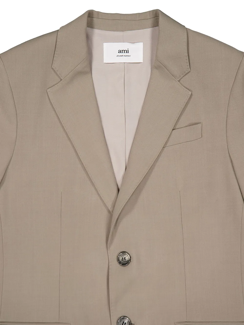  Ami Paris Single-breasted Blazer - Neutrals 