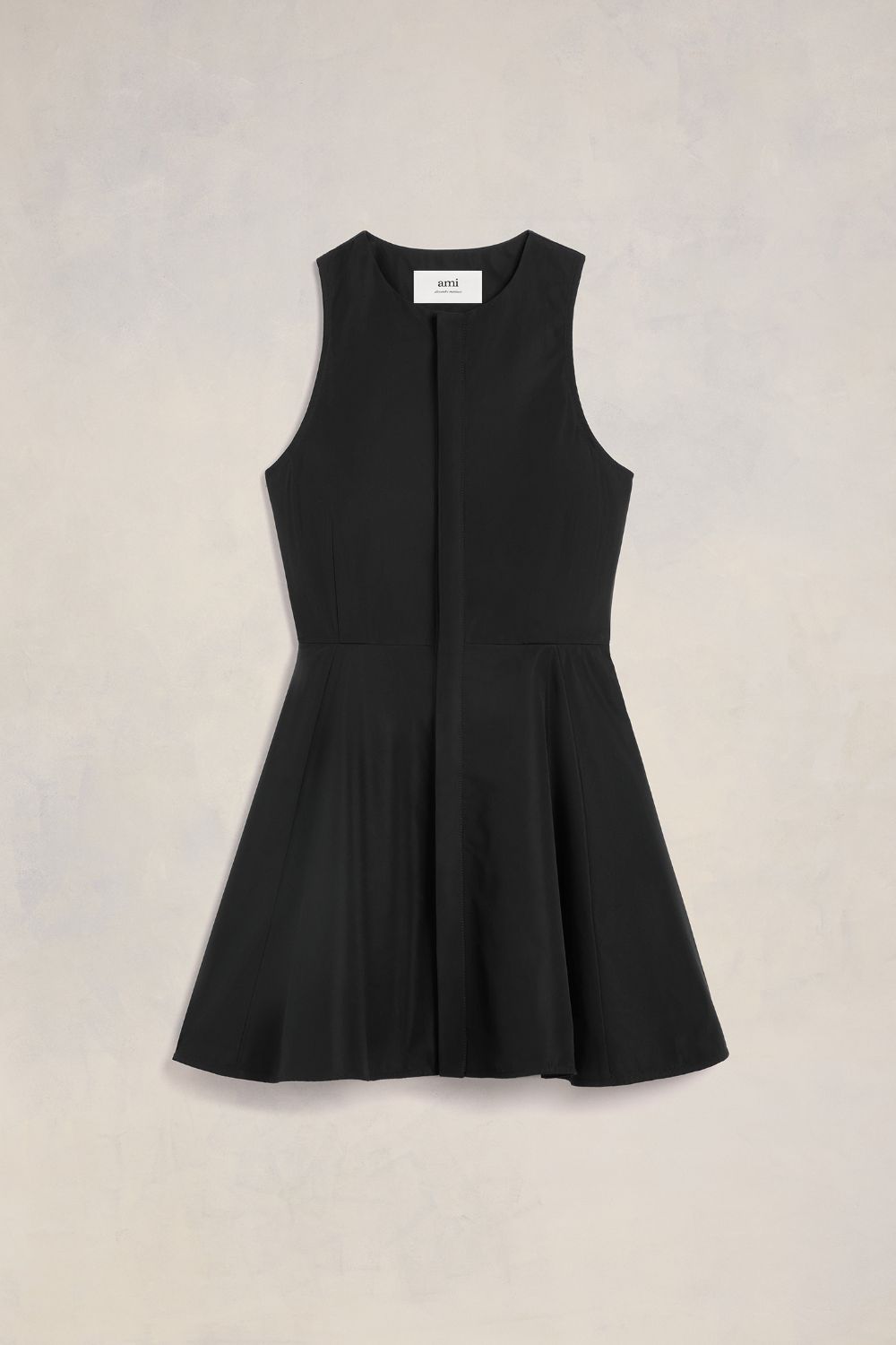Shop Ami Alexandre Mattiussi Short Dress With Hidden Tab Black For Women