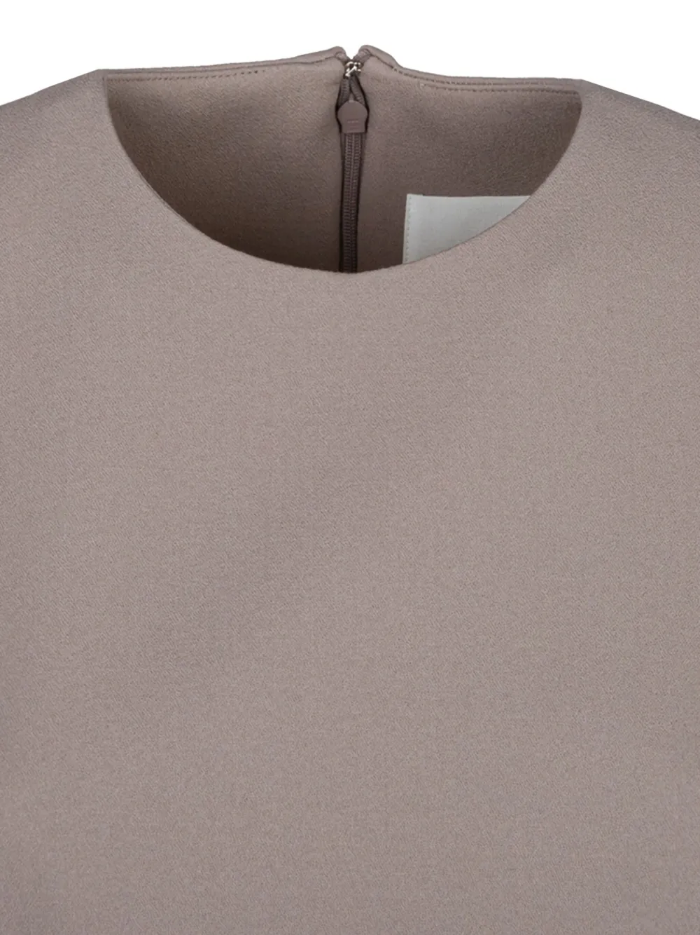 AMI Paris Midi-jurk van scheerwol Beige
