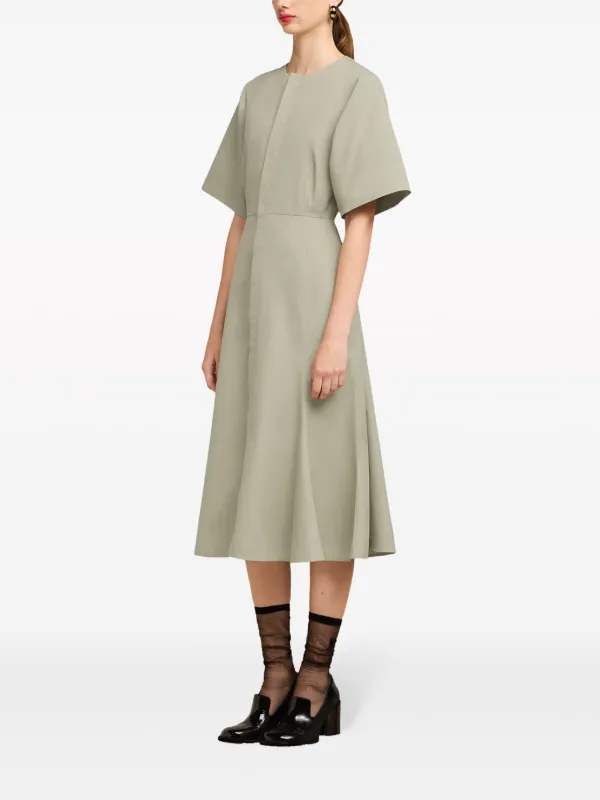 ワンピース AMI PARIS Midi dresses AMI Paris short-sleeve Cotton Midi Dress | Green | FARFETCH JO