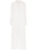 AMI Paris chiffon silk maxi dress - White