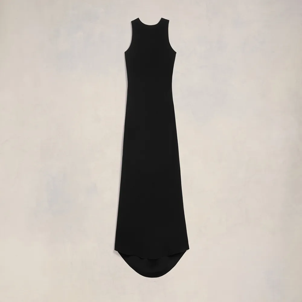 Long Dress With Bias Cut Black for Women - 36 - AMI Paris