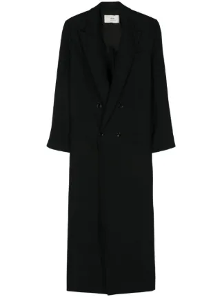 AMI Paris ダブルブレスト トレンチコート | ブラック | FARFETCH JP