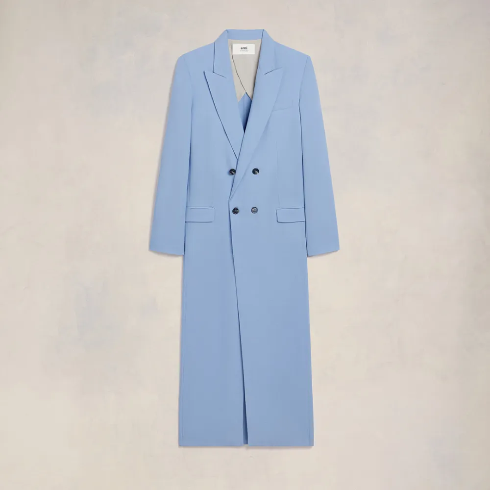 Coat Dress Blue for Women - 36 - AMI Paris
