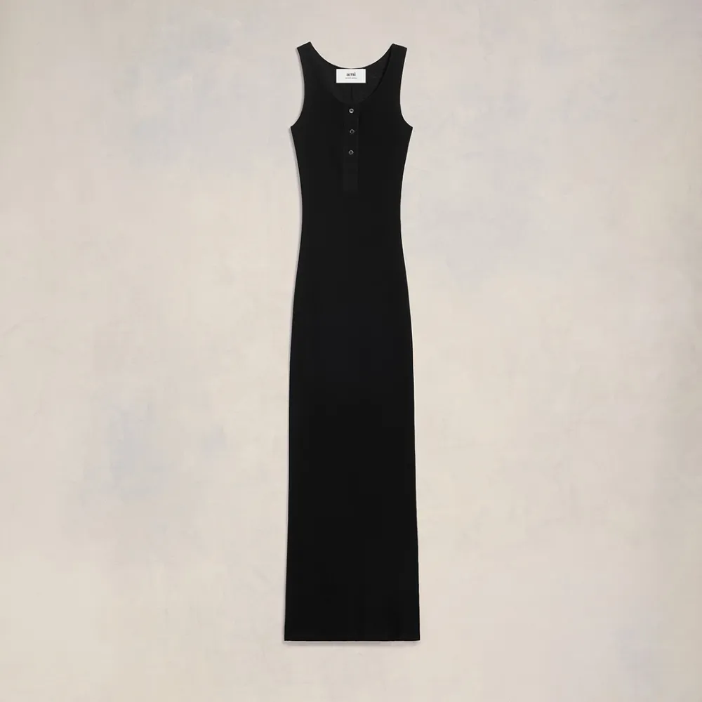 Long Tanktop Dress Black for Women - S - AMI Paris