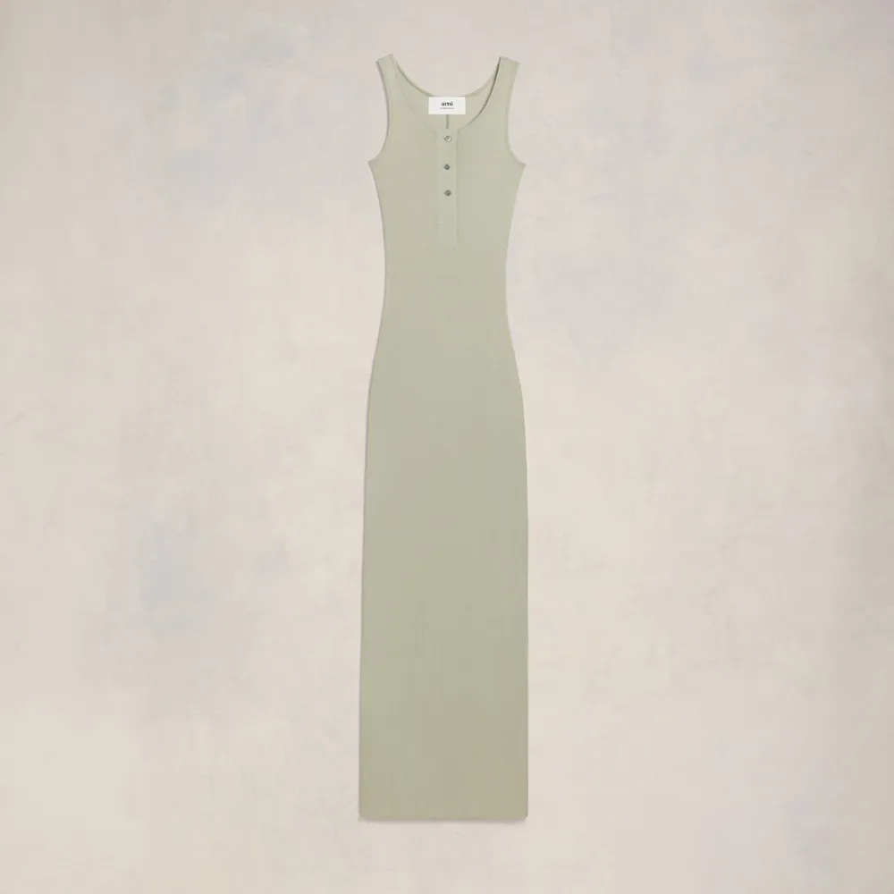 Long Tanktop Dress Green for Women - S - AMI Paris