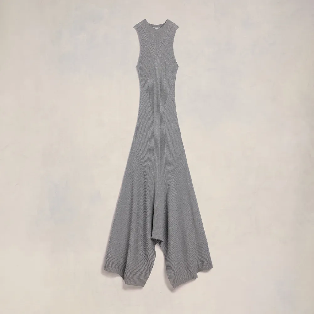 Godet Dress Grey for Women - XL - AMI Paris