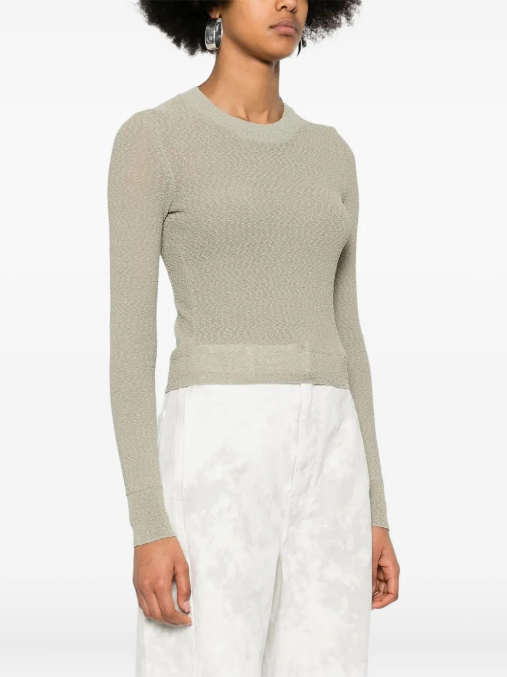  Ami Paris Bouclé Sweater - Green 