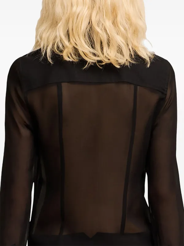 Tシャツ・カットソー AMI PARIS BLACK SILK CROP-TOP AMI PARIS BLACK SILK CROP-TOP (AMI PARIS/Tシャツ・カットソー