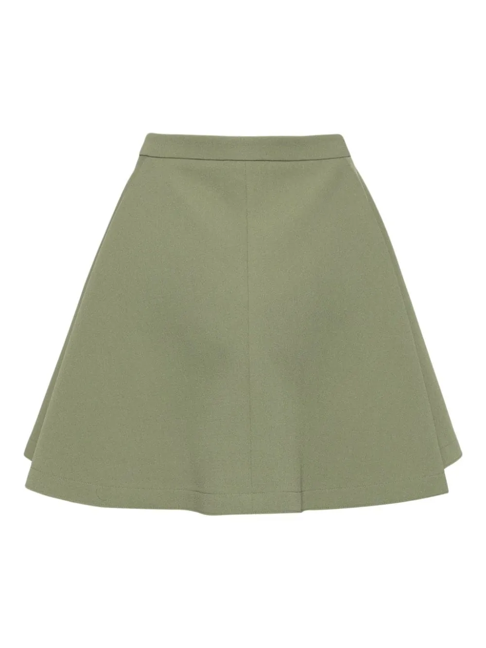 Ami Alexandre Mattiussi High-waisted Godet Skirt In 365 Olive