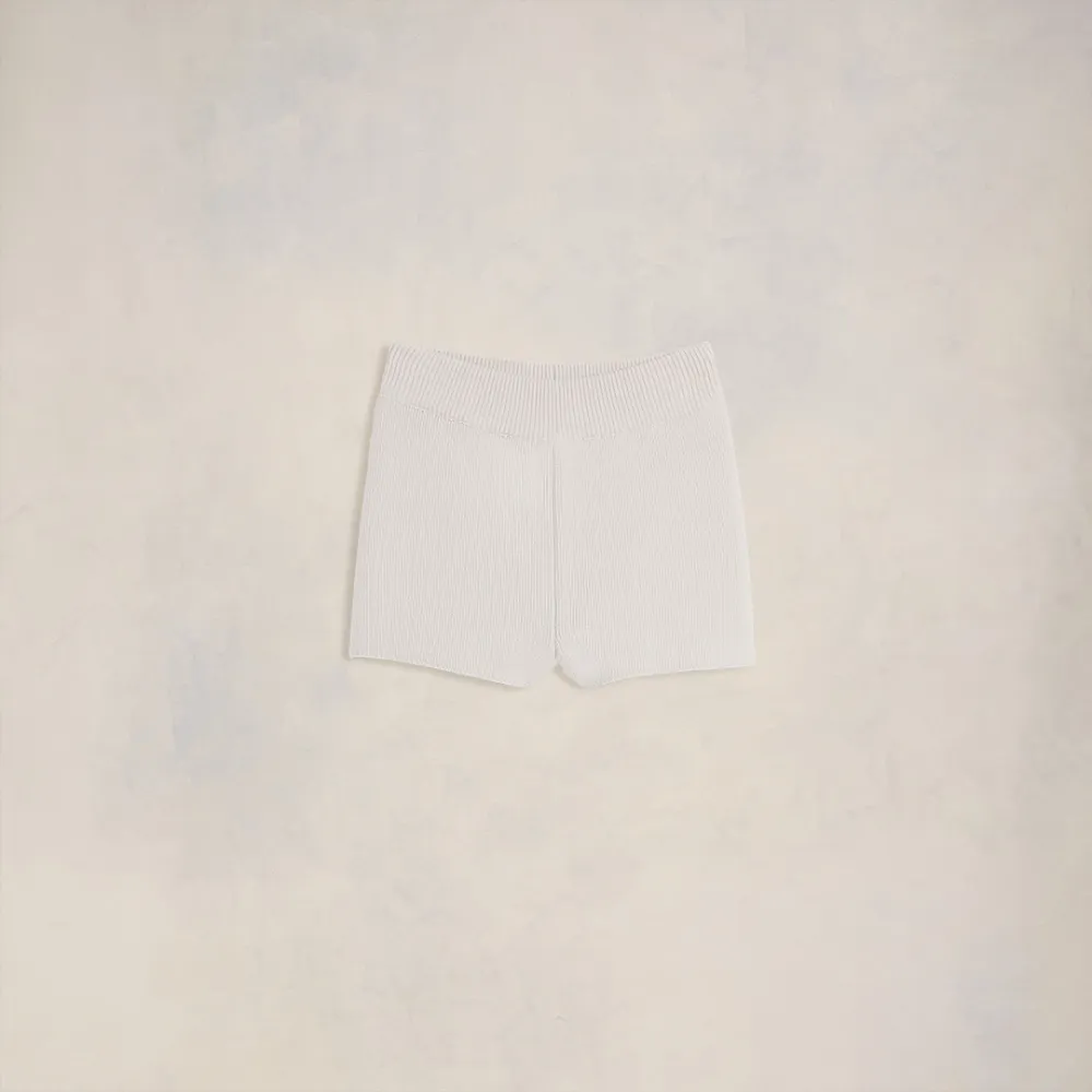 Red Ami de Coeur Mini Short White for Women - S - AMI Paris