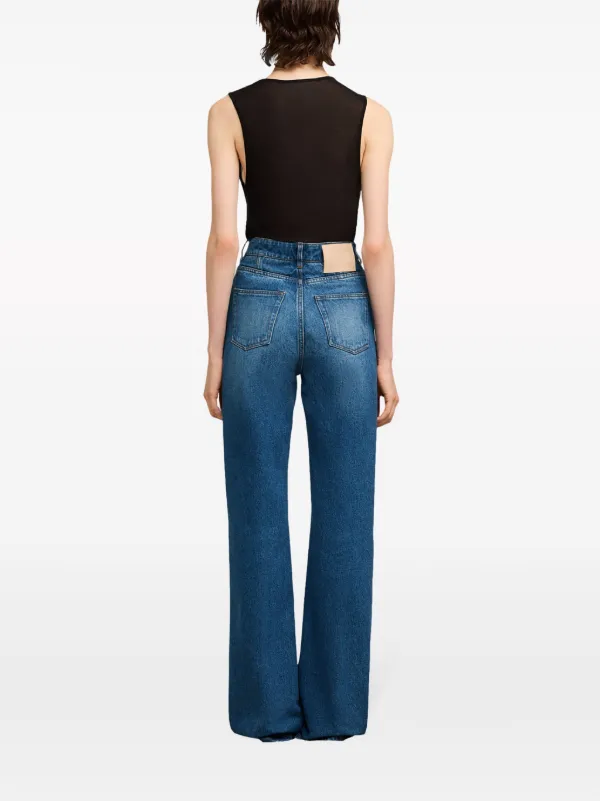 AMI Paris high-rise flared-leg Jeans | Blue | FARFETCH