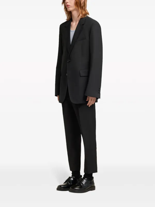AMI Paris single-breasted Virgin Wool Blazer | Black | FARFETCH