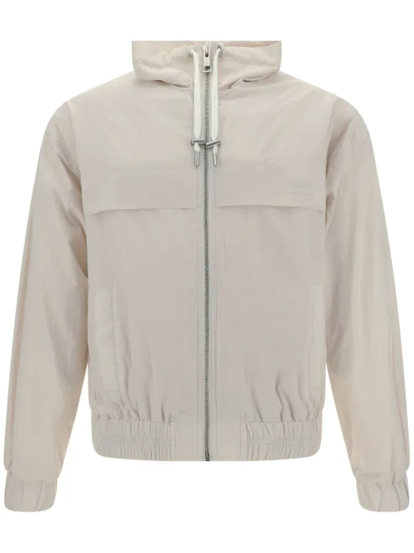 AMI amiparisウインドブレーカー フーテッド AMI Paris ウインドブレーカー | ホワイト | FARFETCH JP