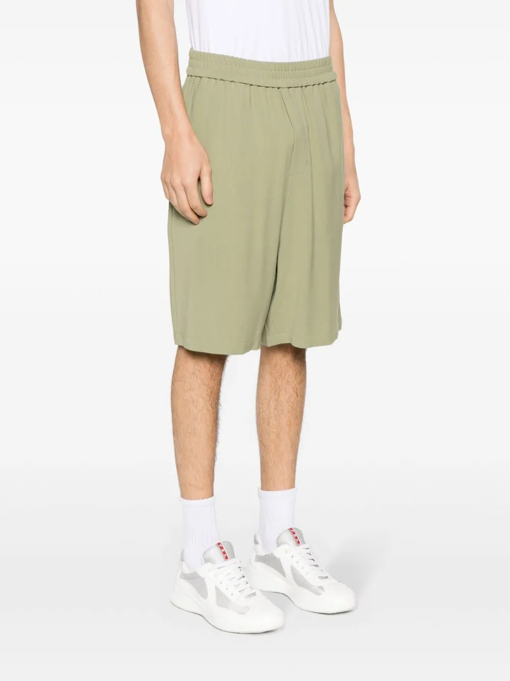 AMI Paris Trainingsshorts met logo Groen