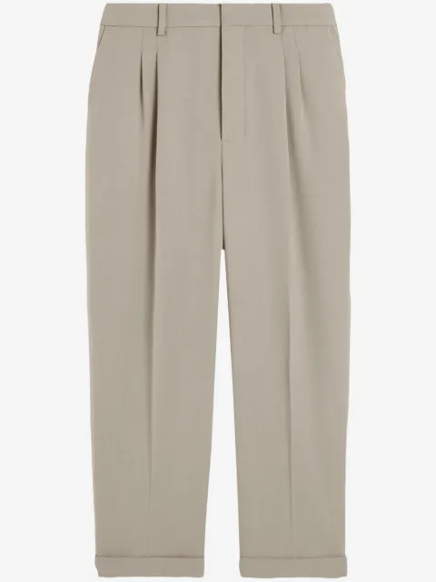 AMI Paris pressed-crease tapered trousers