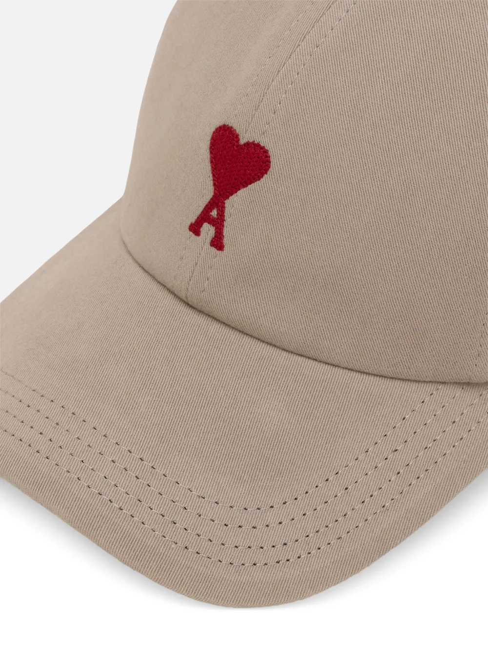 Shop Ami Alexandre Mattiussi Ami De Coeur Cotton Cap In Neutrals