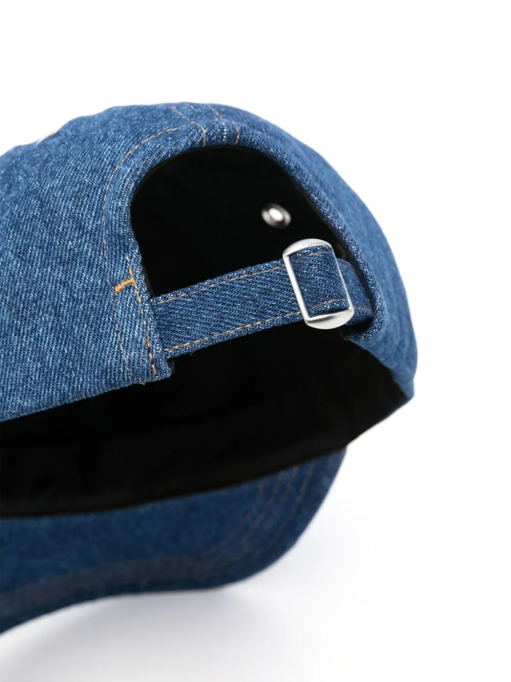 Shop Ami Alexandre Mattiussi Ami-de-coeur-motif Denim Hat In 480 Used Blue