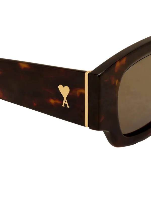 AMI Paris tortoiseshell-effect sunglasses
