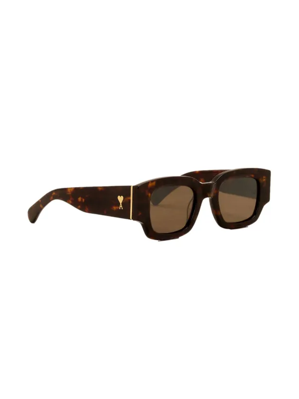 AMI Paris tortoiseshell-effect sunglasses