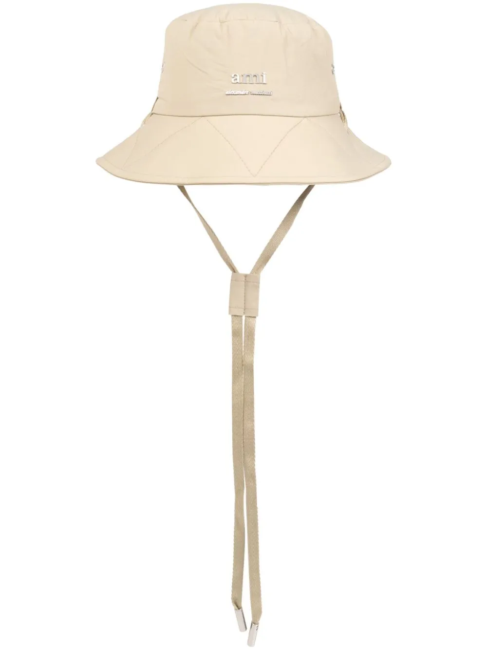 Shop Ami Alexandre Mattiussi Logo-plaque Bucket Hat In 317 Sage