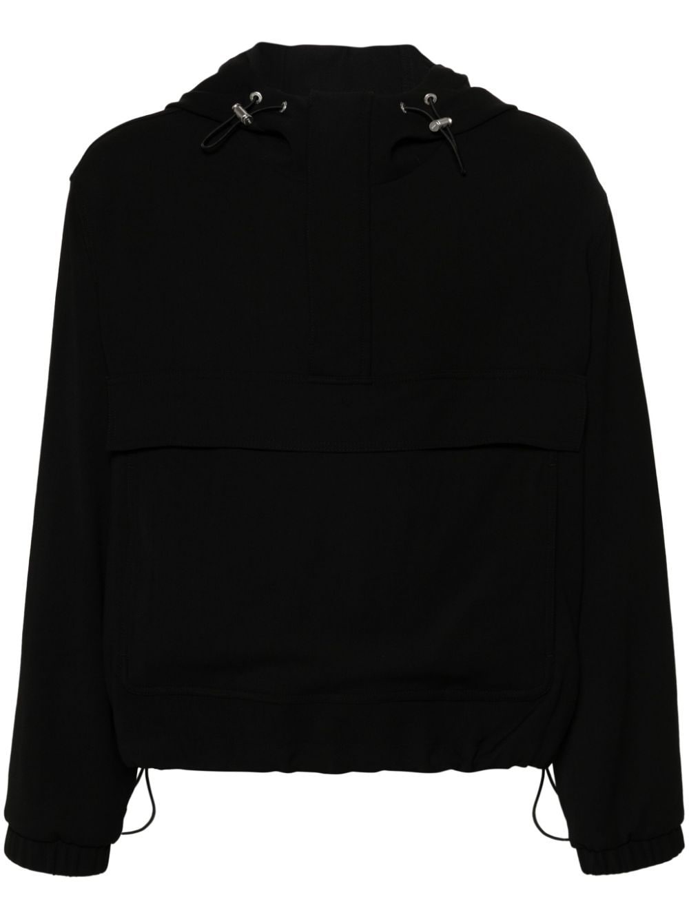 Ami Alexandre Mattiussi Windbreaker Hooded Jacket In 001 Black