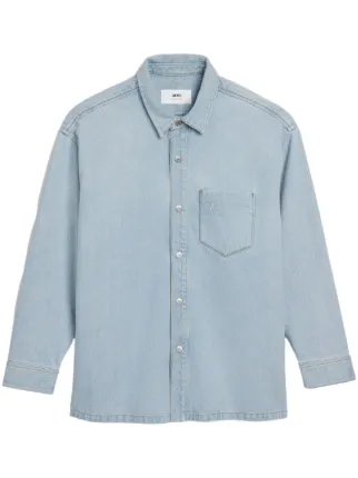 AMI Paris Ami De Coeur デニムジャケット | ブルー | FARFETCH JP