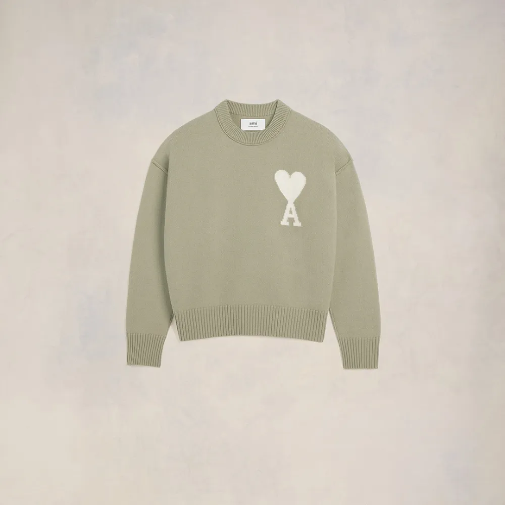 Off White Ami de Coeur Sweater Green Unisex - S - AMI Paris