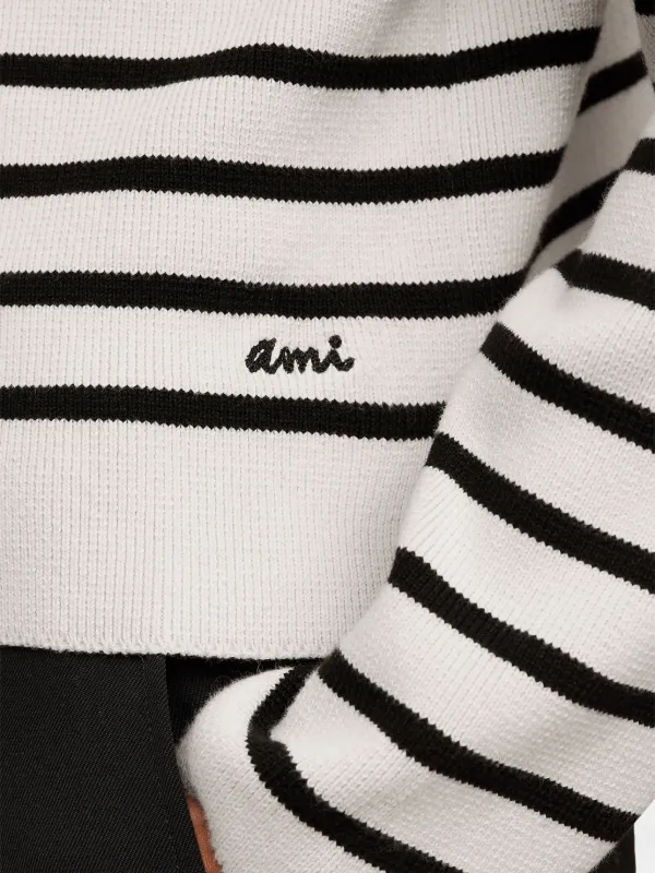 AMI Paris Sailor ストライプ セーター | ホワイト | FARFETCH JP