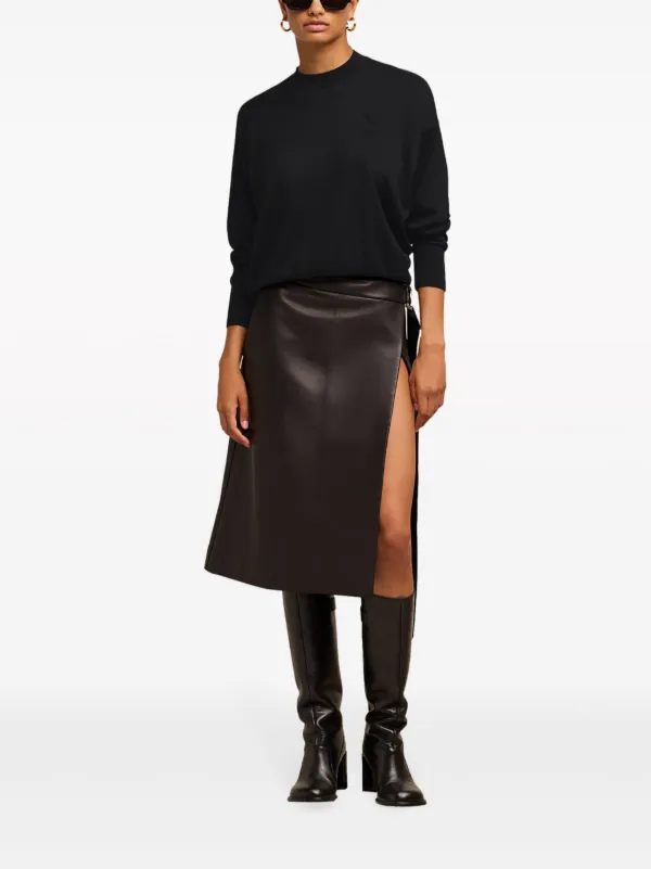 AMI Paris Ami De Coeur Wool Jumper | Black | FARFETCH