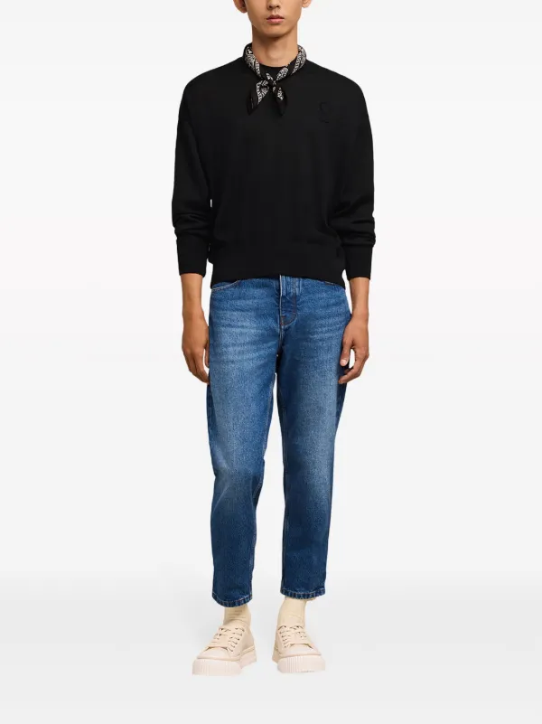 【関税&送料込】Ami Paris Black Ami De Coeur Wool Jumper Ami De Cœur virgin wool sweater in black - Ami Paris | Mytheresa