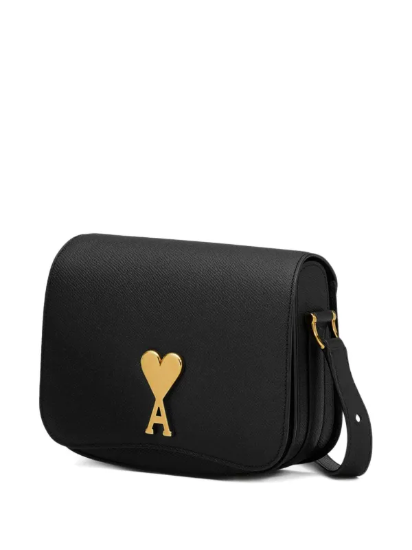 AMI Paris Paris Paris レザーショルダーバッグ S | ブラック