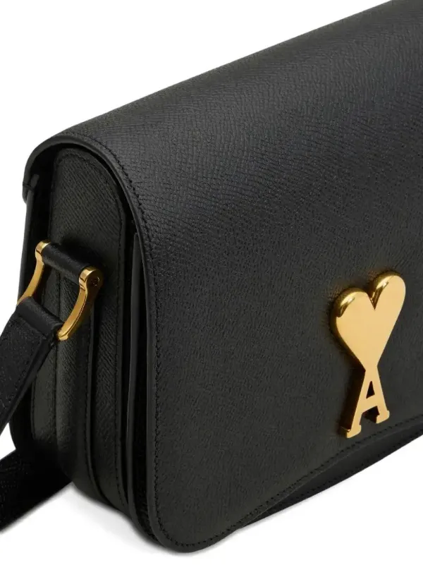 AMI Paris Paris Paris レザーショルダーバッグ S | ブラック