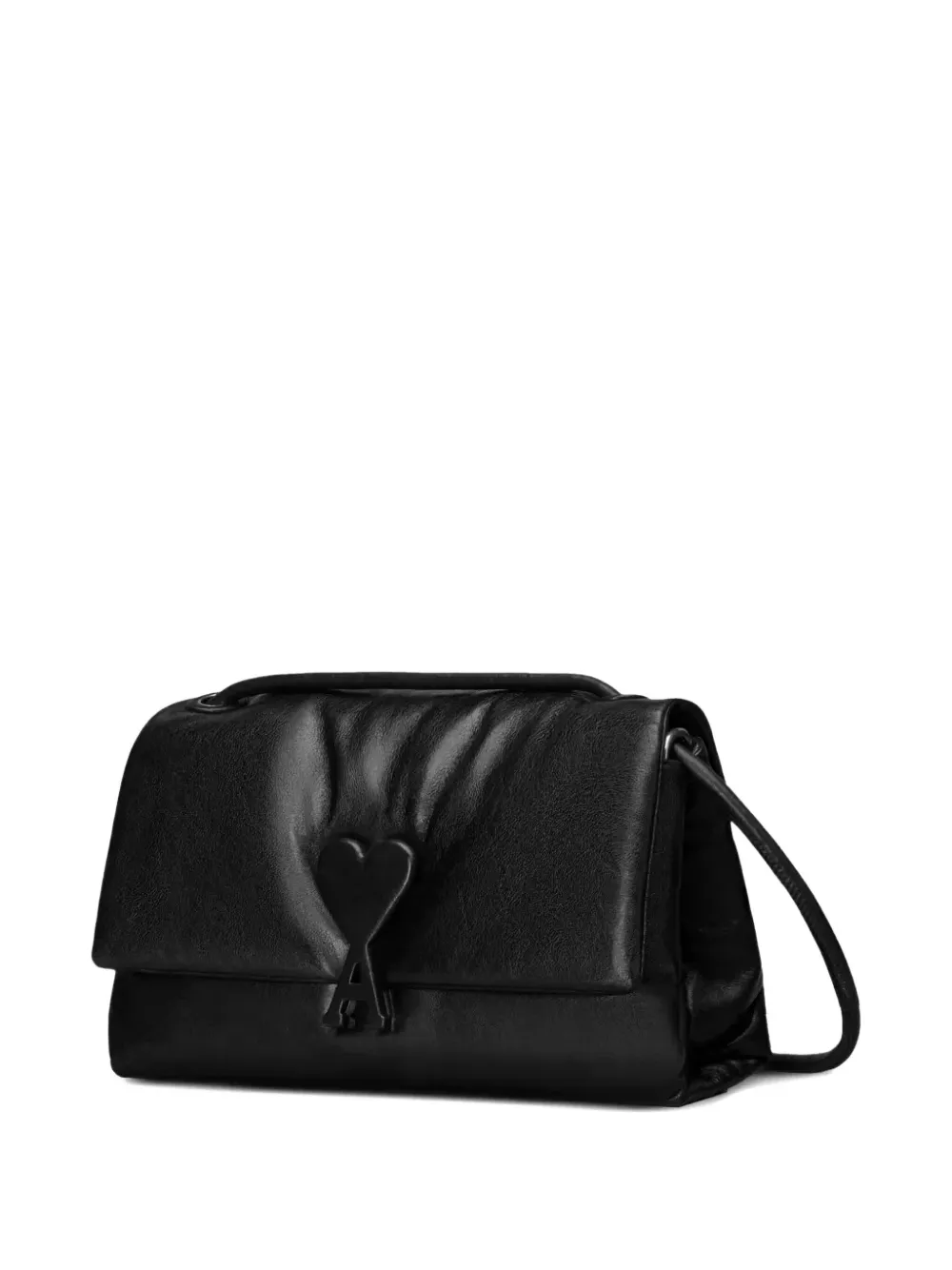 AMI Paris Voulez-Vous Leather Shoulder Bag | Black | FARFETCH