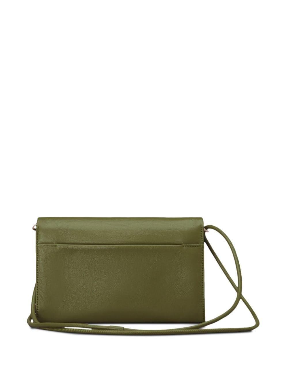 Shop Ami Alexandre Mattiussi Embossed-logo Shoulder Bag In Green