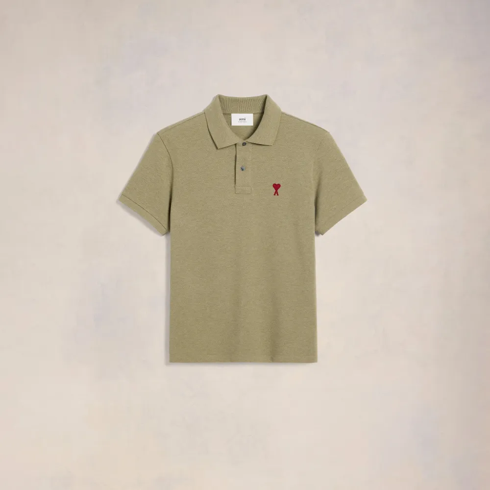 Ami De Coeur Polo Shirt Green Unisex - S - AMI Paris