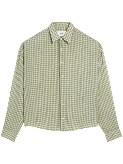 Chemise à carreaux vichy - AMI Paris - Modalova