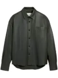 AMI Paris Ami de Coeur-embroidery lambskin shirt - Green