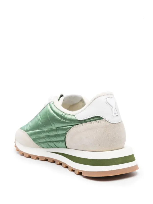 ★送料・関税込★AMI★ロゴ レザー RUSH スニーカー メンズ★ AMI Paris New Rush Sneakers | Red | FARFETCH