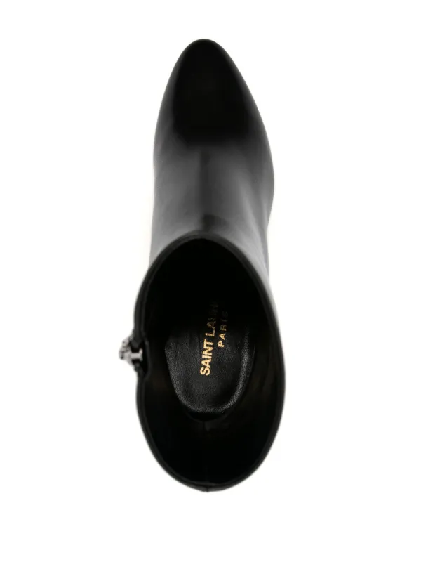 Saint Laurent Lou 70mm Ankle Boots | Black | FARFETCH