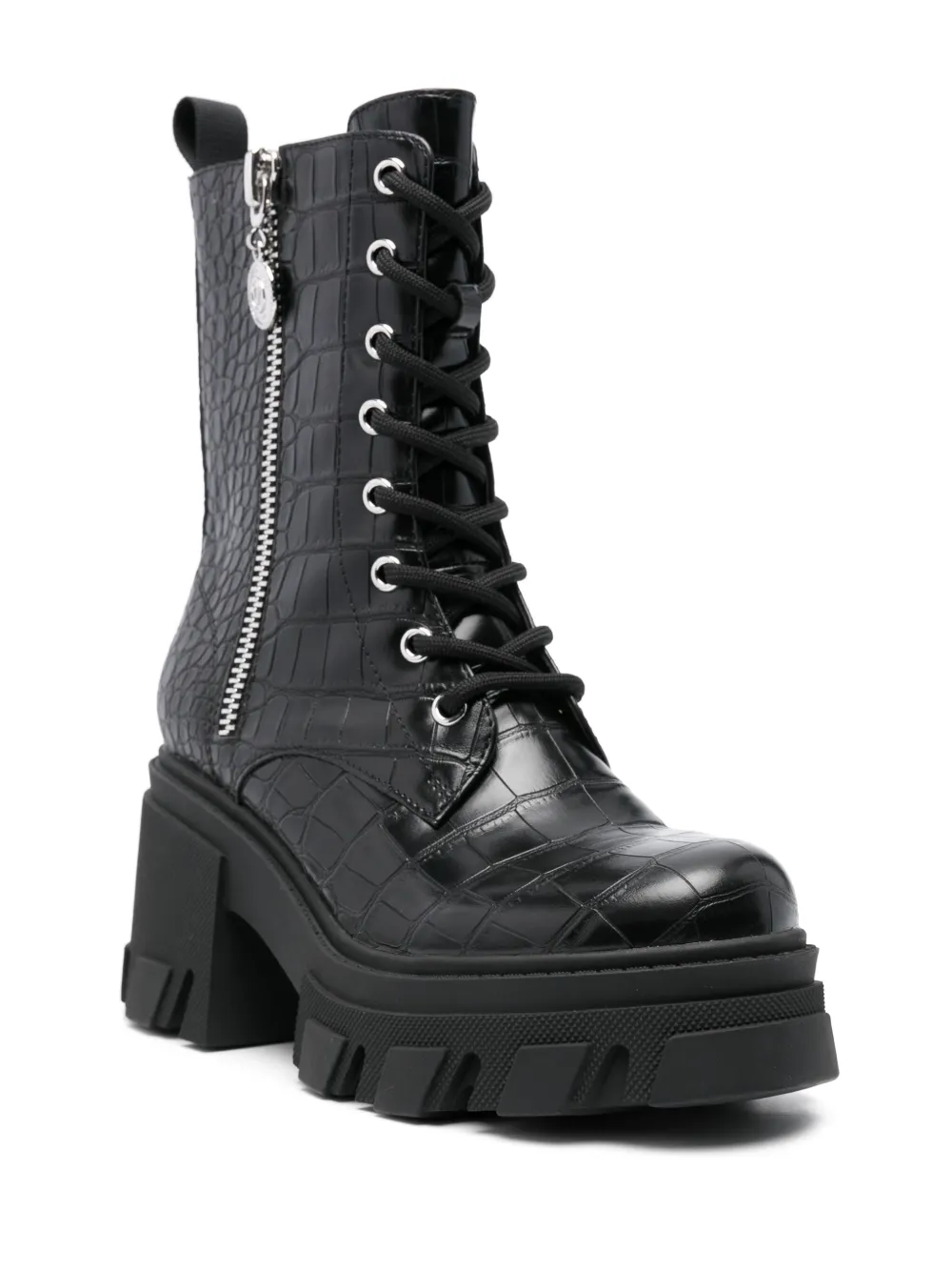 Versace Jeans Couture 41mm crocodile-effect boots - Zwart