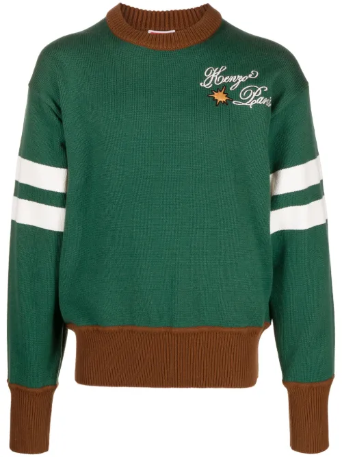 Pull en laine mélangée à logo brodé - Kenzo - Modalova