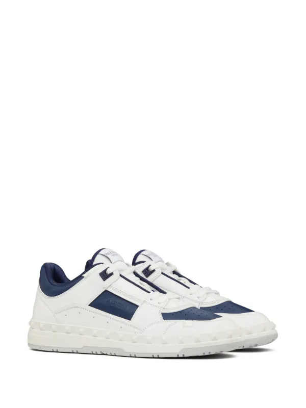 【関税&送料込】Valentino Garavani Two-Tone Leather Freedots Valentino Garavani Open two-tone leather sneakers | eBay
