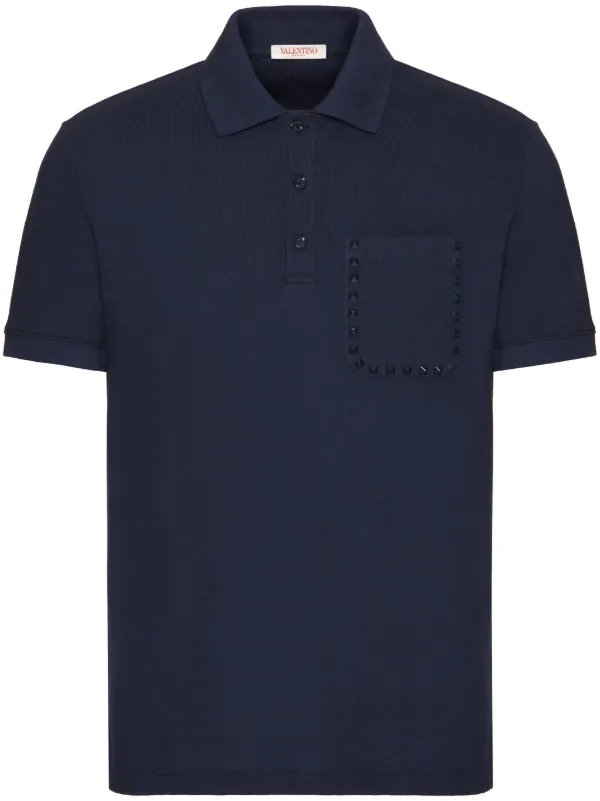 Tシャツ・カットソー VALENTINO GARAVANI Blue Piquet Polo Shirt 21822368_52173506_600.jpg