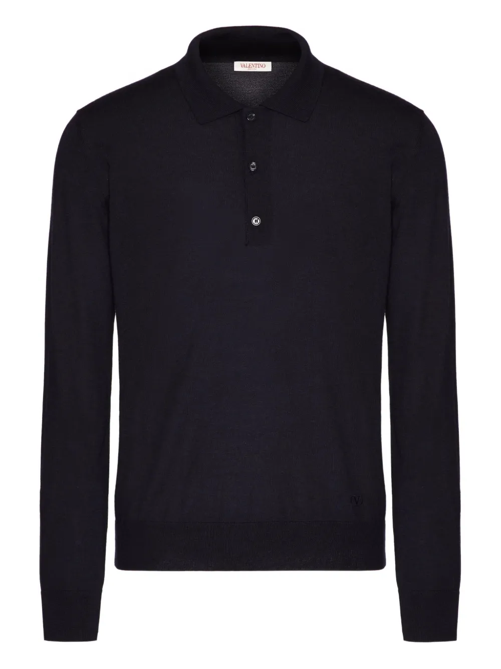 Valentino Garavani Vロゴ シグネチャー ポロシャツ - ブラック Valentino Garavani Vロゴ シグネチャー ポロシャツ - ブラック