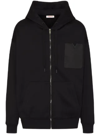 パーカー・フーディ VALENTINO Valentino Garavani hoodie Valentino Garavani Zipped Hoodie | Black | FARFETCH