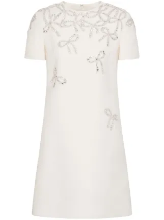 Valentino Garavani クレープクチュール ミニドレス | ホワイト