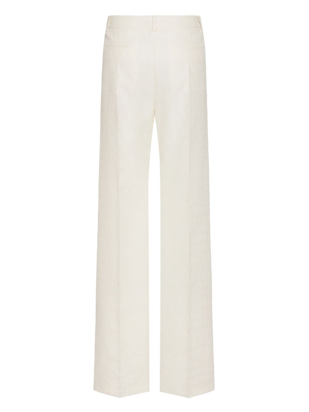 Valentino Garavani Toile Iconograph-jacquard Crepe Couture trousers - White